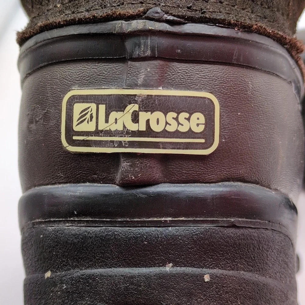 LaCrosse Boots Mens Brown 8 Suede Winter Shoes Thinsulate Removable Liner 298360